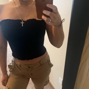 Strapless crop top